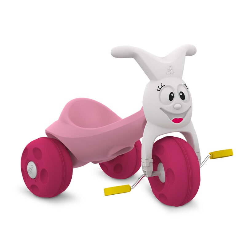 Carrinho de Passeio Triciclo Infantil Europa Rosa com Pedal – Bandeirante