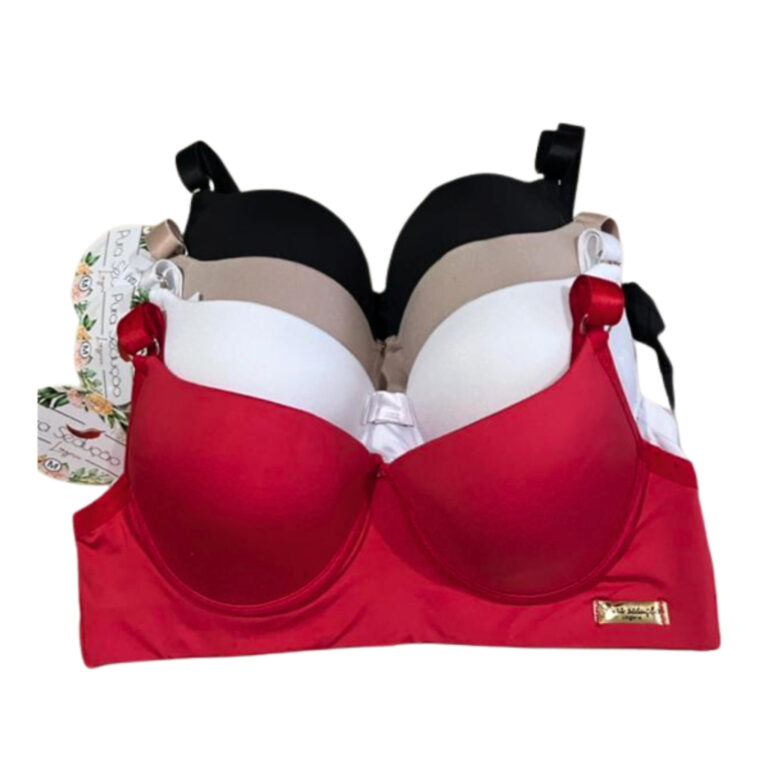 Kit C/4 Sutiã Básico Reforçado Com Bojo Do P Ao