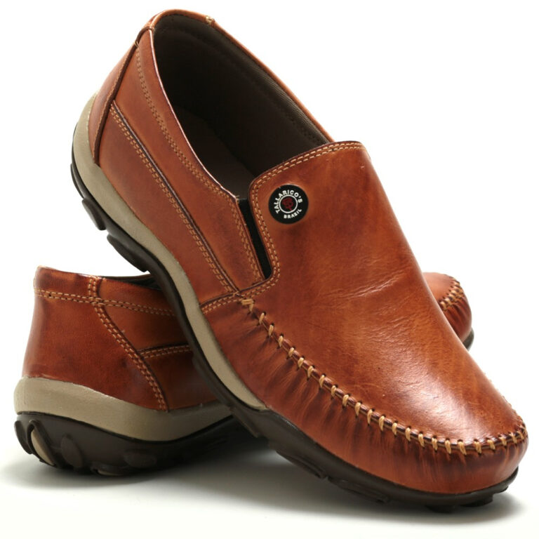 Sapatilha Mocassim Masculina Couro Legitimo Confor