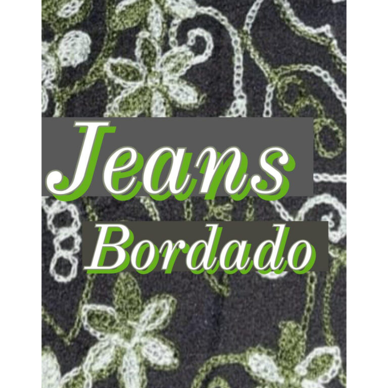 TECIDO JEANS BORDADO (1M X 1,30M) s9761
