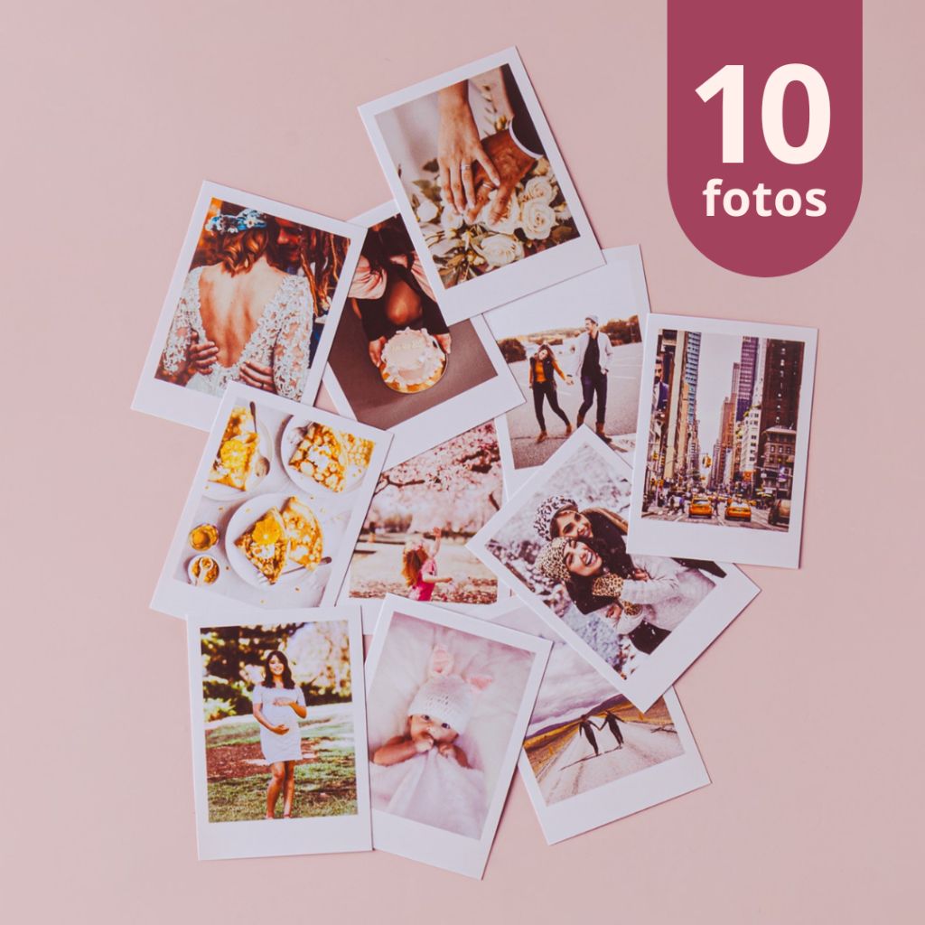 Kit 10 Fotos Mini – Revelação Profissional Presente Envio Rápido