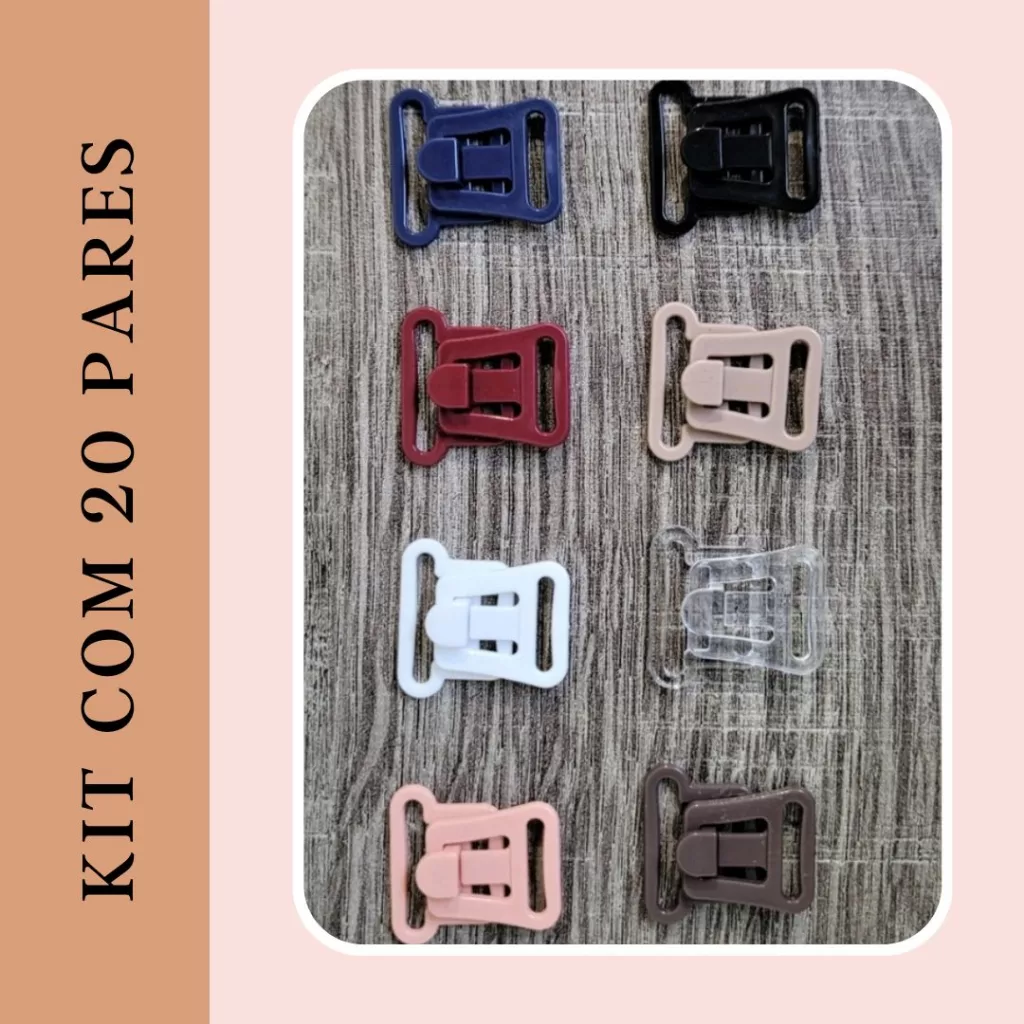 kit 20 pares Fecho Para Alça  de Sutiãs de Amamentação (PAR) – Sutiã, Camiseta, Camisola e Etc