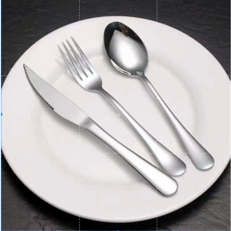 24 Peças Talheres De Aço Inox Faca Garfo Colher 