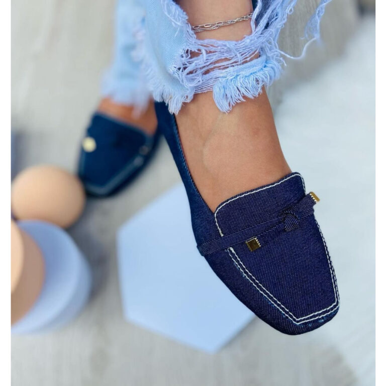 SAPATILHA MOCASSIM BICO QUADRADO CONFORTAVEL TENDE