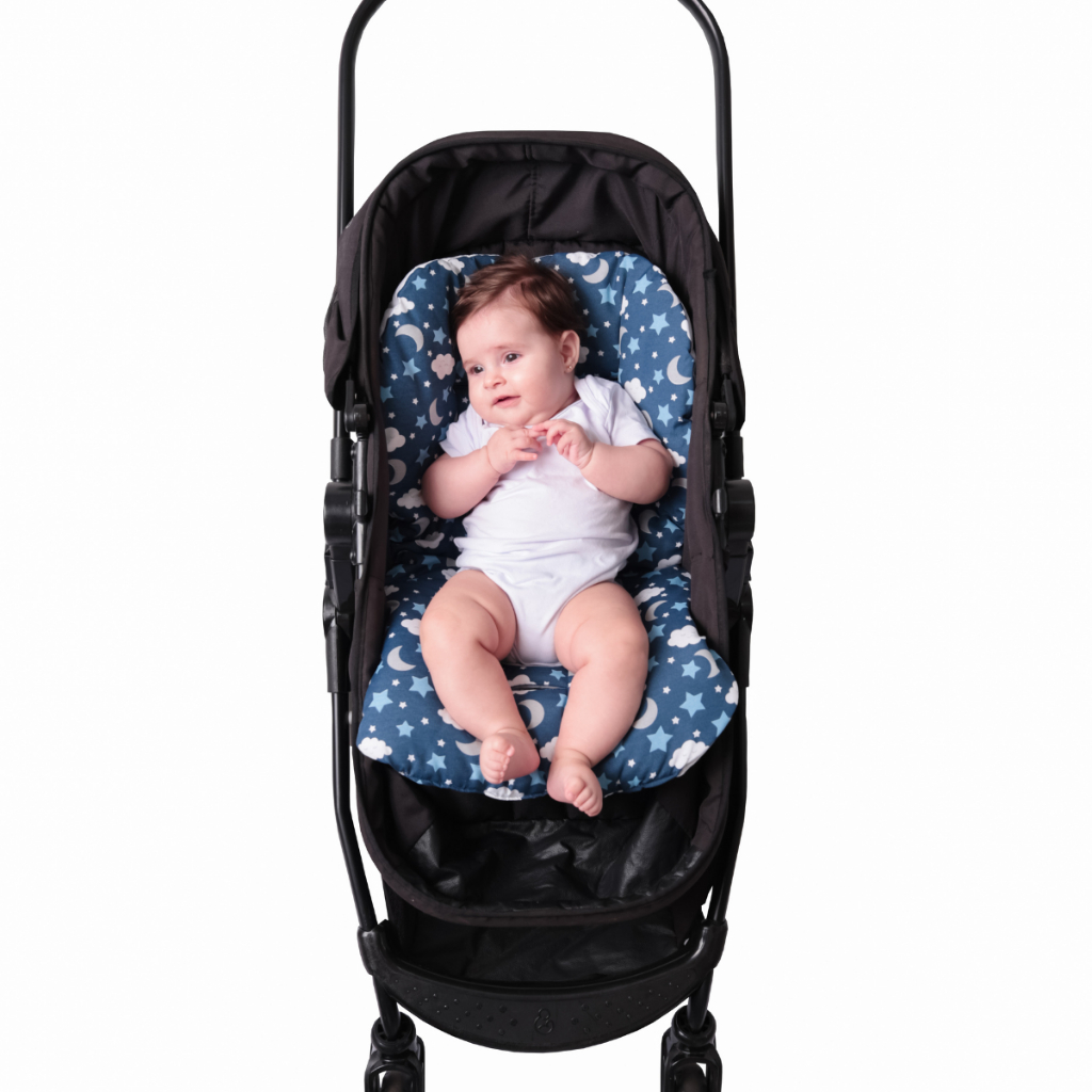 colchonete para carrinho acolchoado tamanho universal fofinha