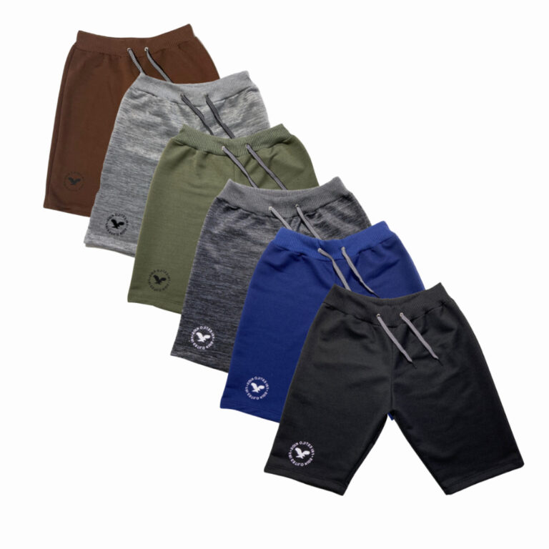 Kit 5 Bermudas Infantil Moletinho Menino 2 a 12 an