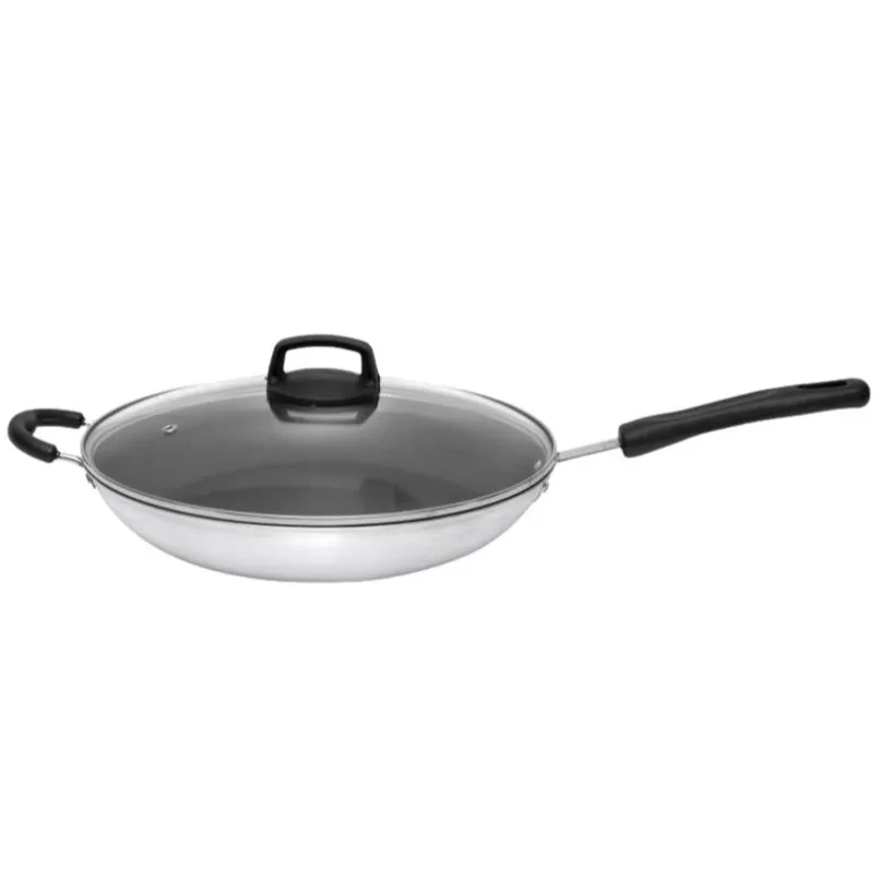 Frigideira Grande 32Cm Antiaderente Com Tampa De Vidro