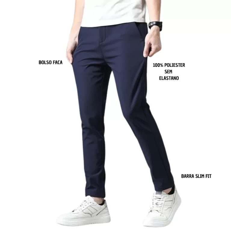 Calças Sociais Premium Masculina 100% Poliéster