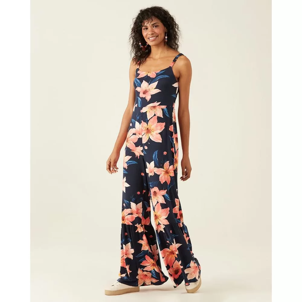 Macacão Floral Viscose Stretch Conforto Malwee