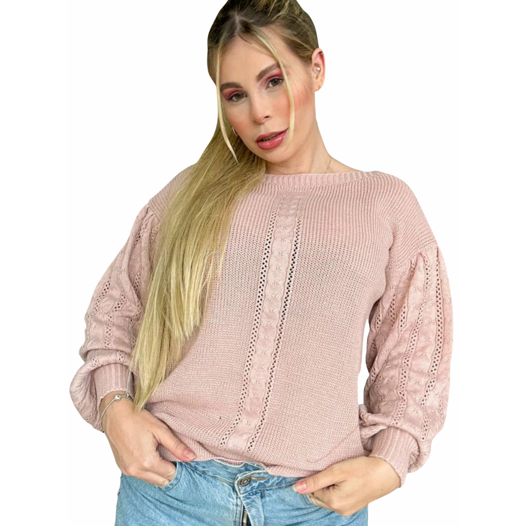 Suéter Feminino Grosso Tricô Qualidade Da Fábrica Lançamento