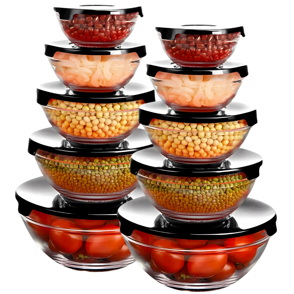 Conjunto Tigela Vidro Bowl Marmita Tampa