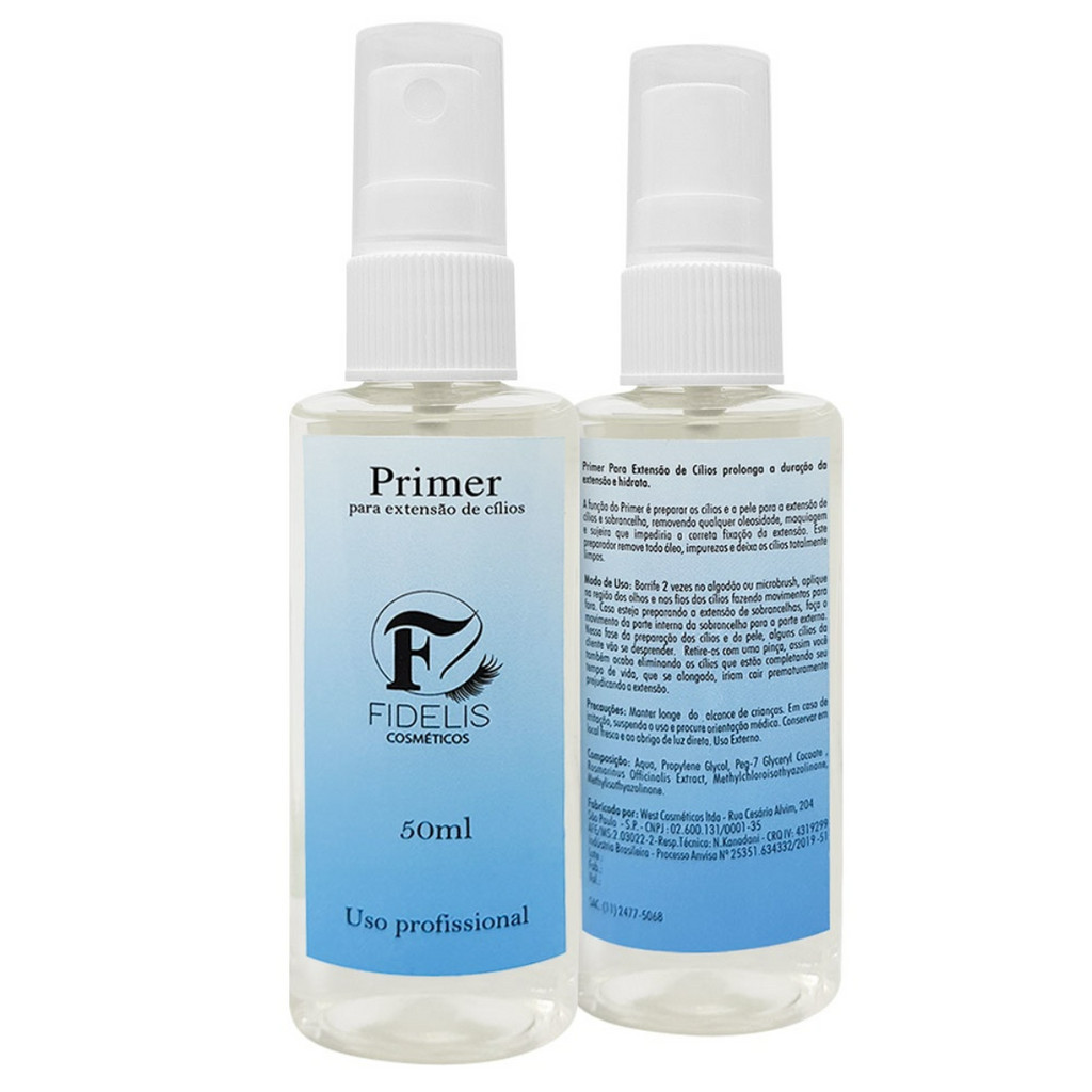 Primer Para Extensão De Cilios Uso Profissional Fidelis 50ml