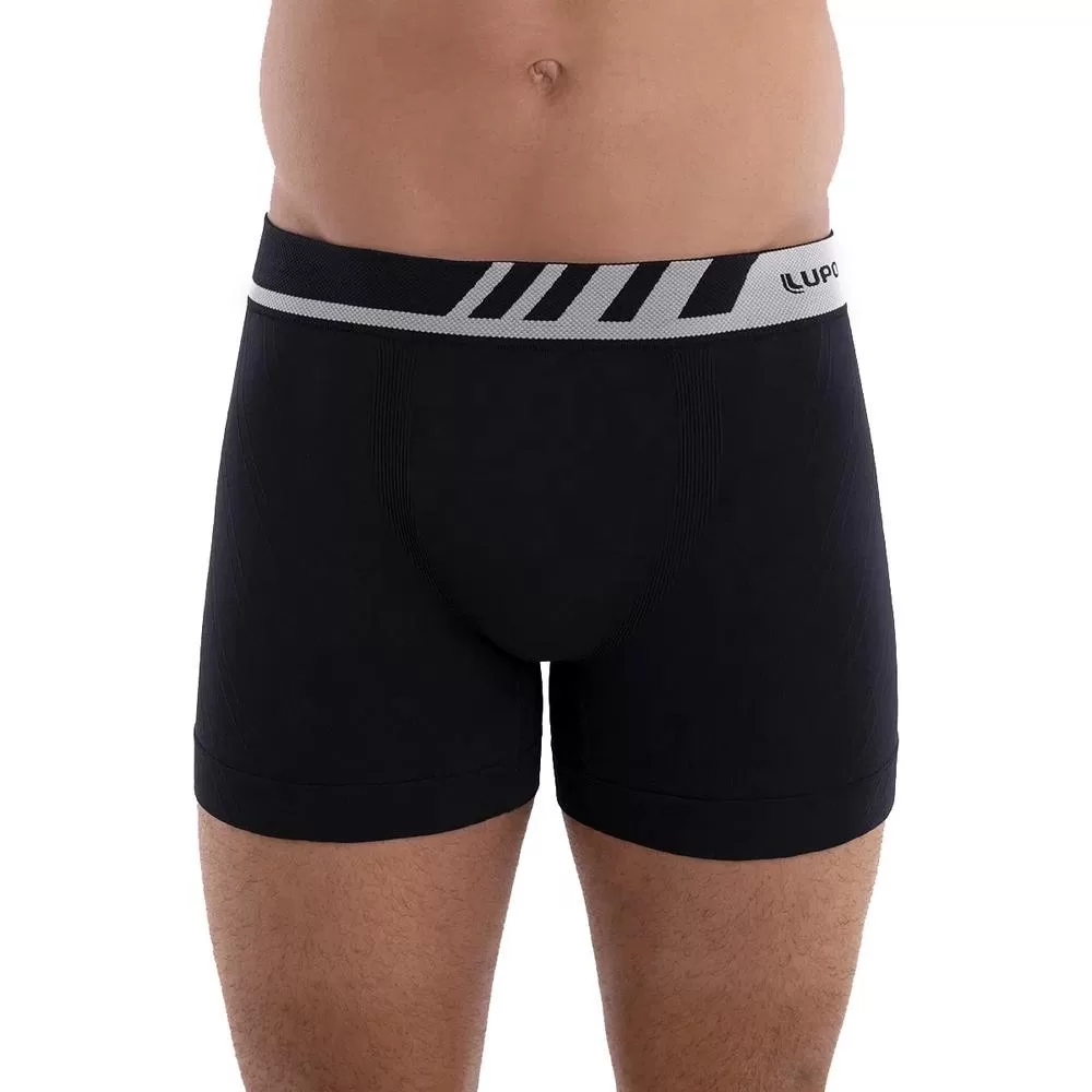 Cueca Boxer Lupo Microfibra Cós Com Chanfro – Preta