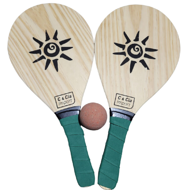 Kit Jogo Frescobol Tênis De Praia 2 Raquetes Made