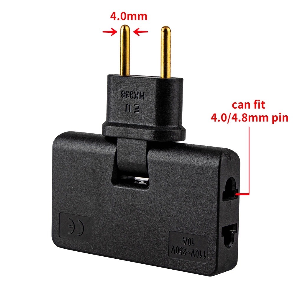 Adaptador De Extensão Plugue Elétrico 3 Em 1 180 Graus De Rotação Ajustável Para O Telefone Móvel To