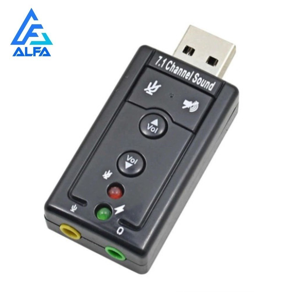 Placa De Som Usb 7.1 Canais Adaptador Audio Fone De Ouvido