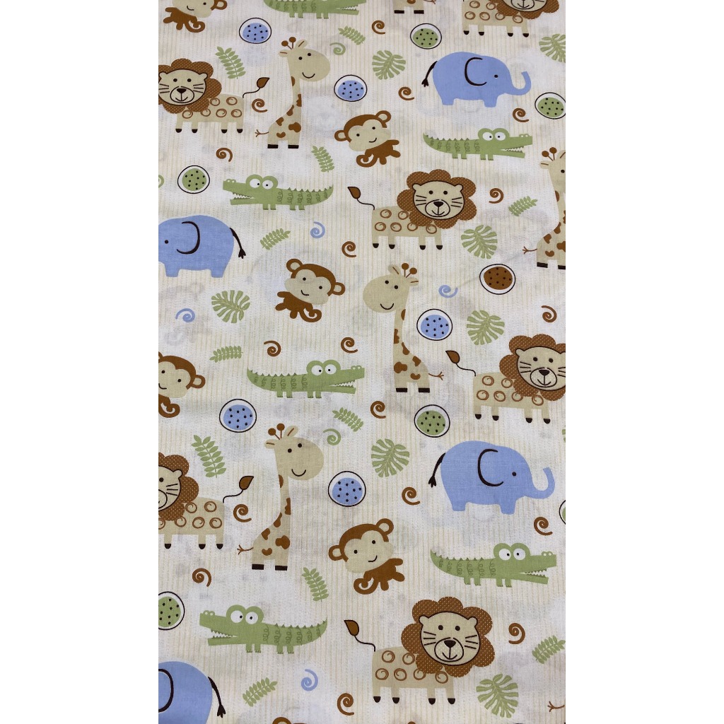 Tecido Tricoline Safari 100% Algodão – Azul E Verde
