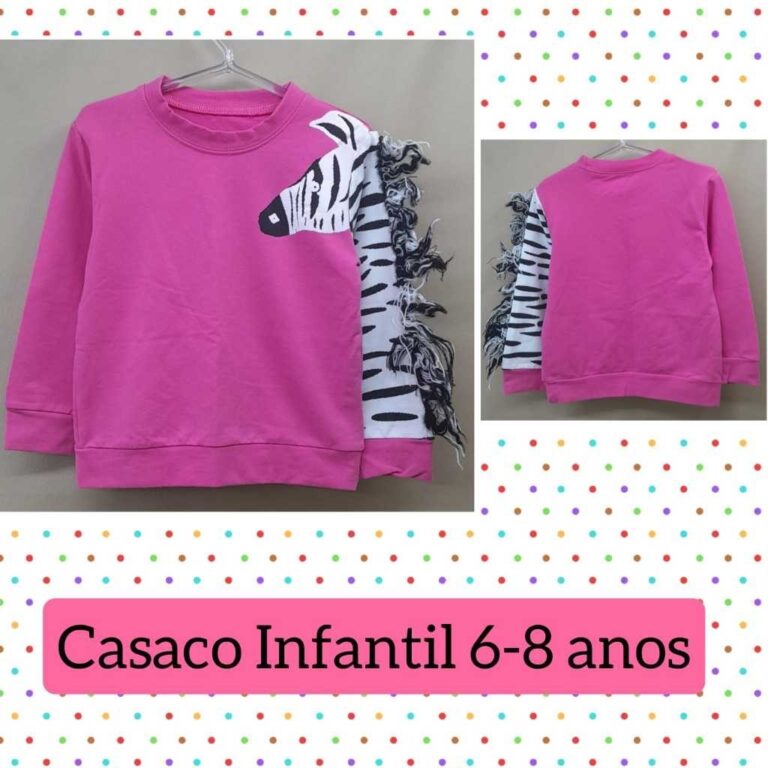 Casaco Girafa Infantil 6-8 Anos Recicle Mamãe e b