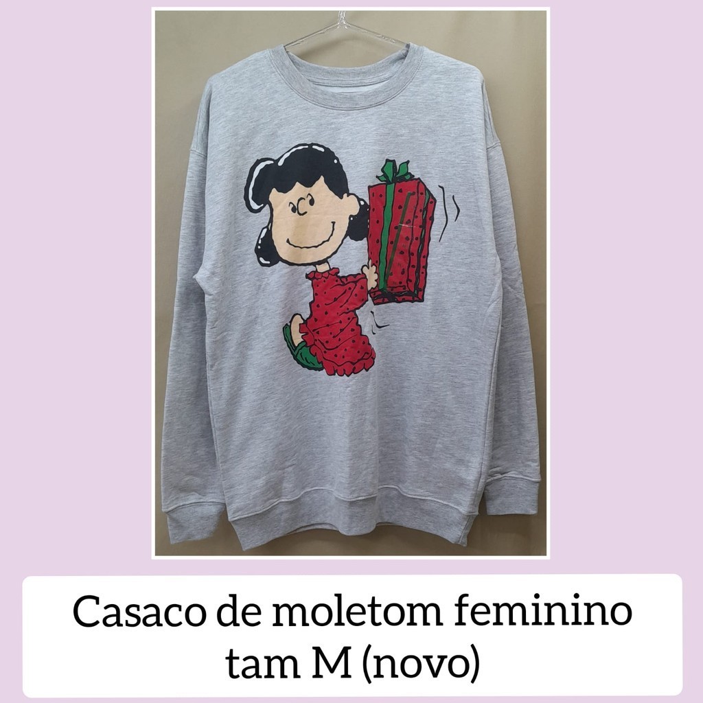 Casaco de Moletom Feminino M Novo