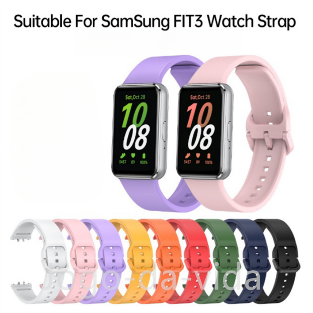 Pulseira para Samsung Galaxy Fit 3 Sm-R 390 pulseira de silicone de cor de metal pulseira inteligent