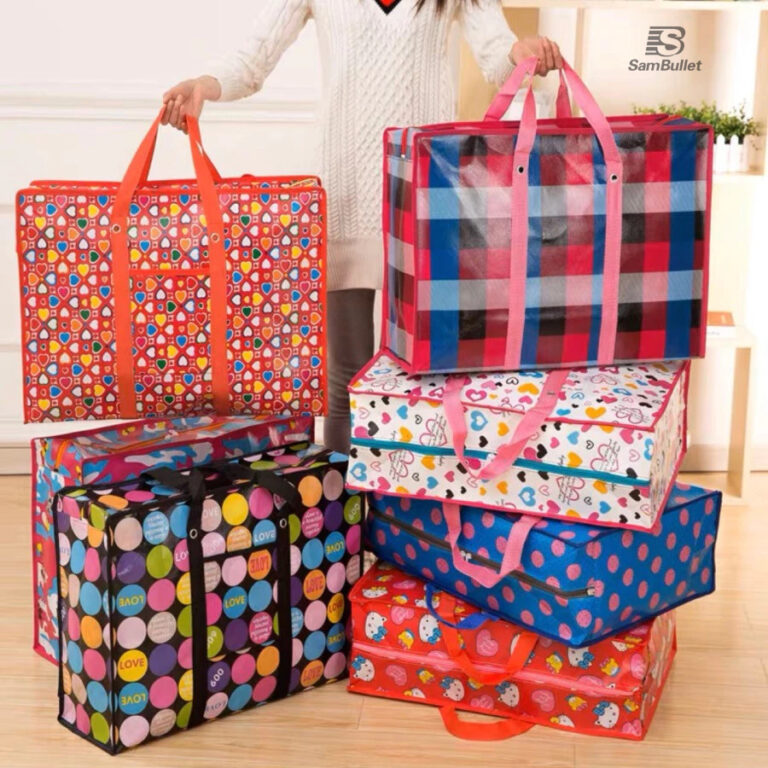 Sacolão Bolsa com Ziper Resistente para Viagens, 