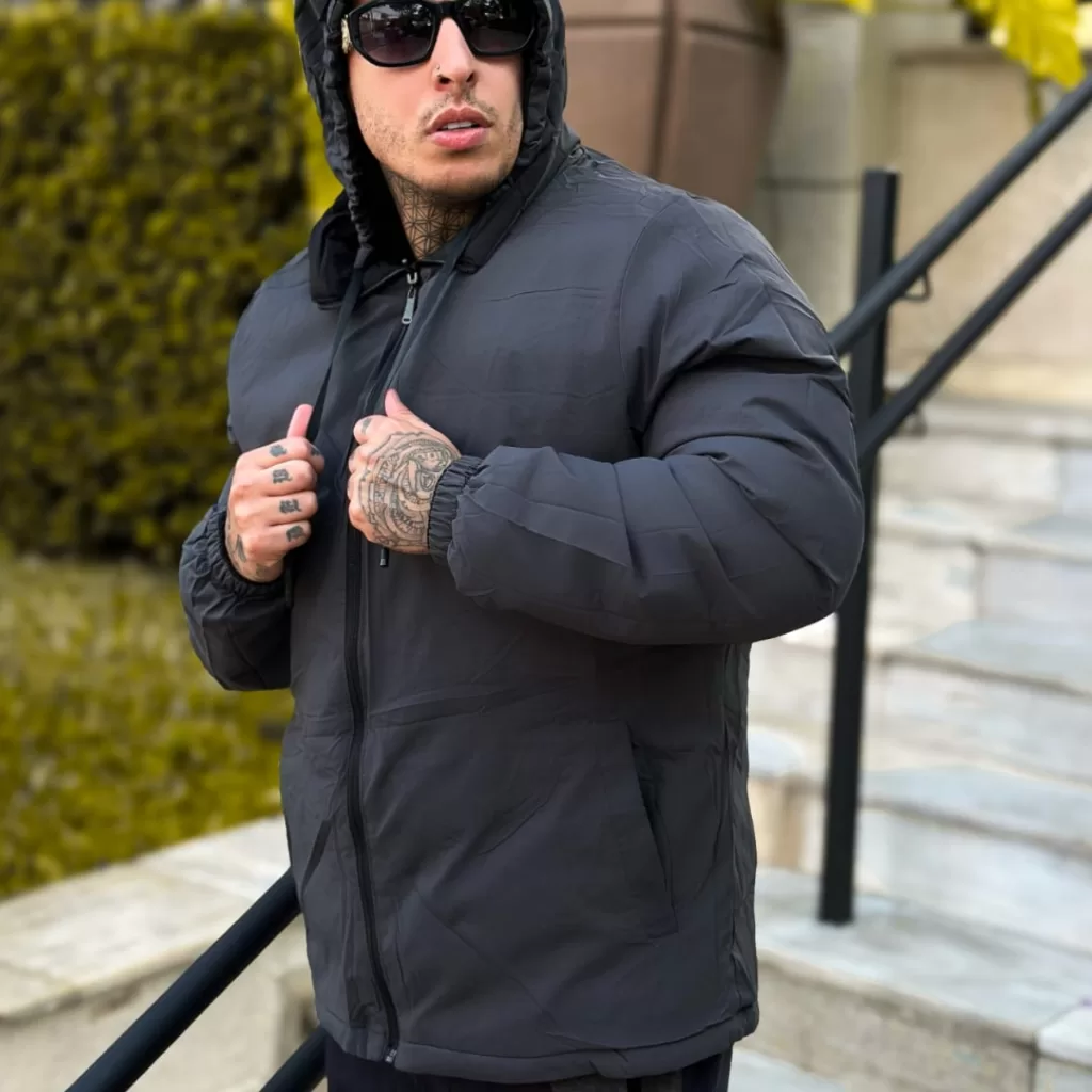 JAQUETA  BOBO JACO MASCULINA DUPLA FACE COM TOUCA N4