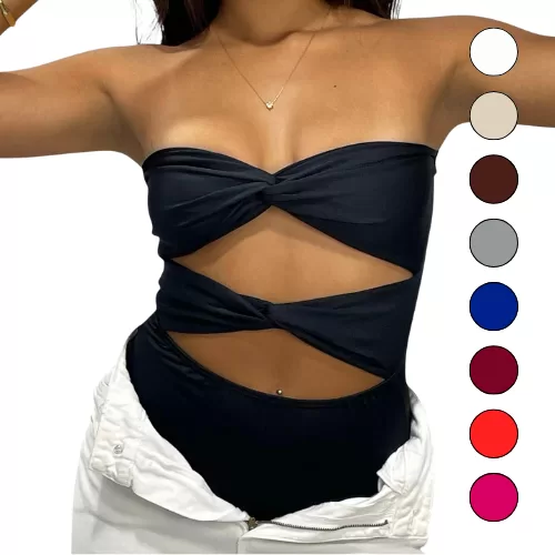 Bory Body Nó Transpassado Tendência Feminino Mod