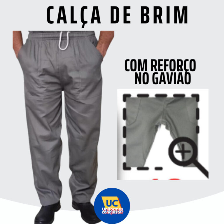 Calça de Brim Pesado Super Resistente | Trabalho,