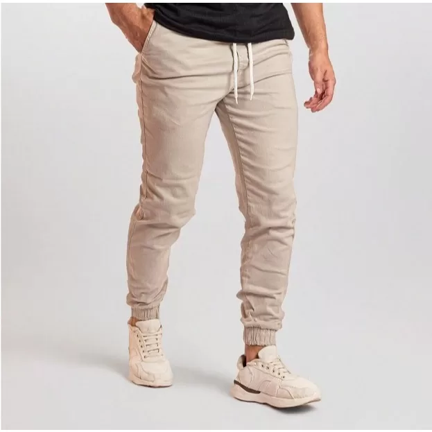 Calças Jogger Masculina com punho calça sarja ma