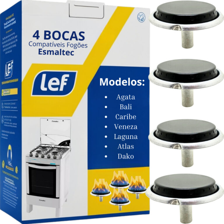 Kit Com 4 Bocas Para Fogão Esmaltec Agata Bali Ca