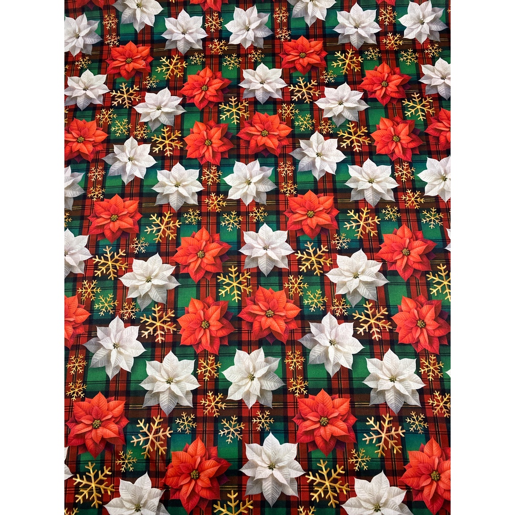 Tecido Tricoline Estampado Digital 100% Algodão – Xadrez Bico de Papagaio