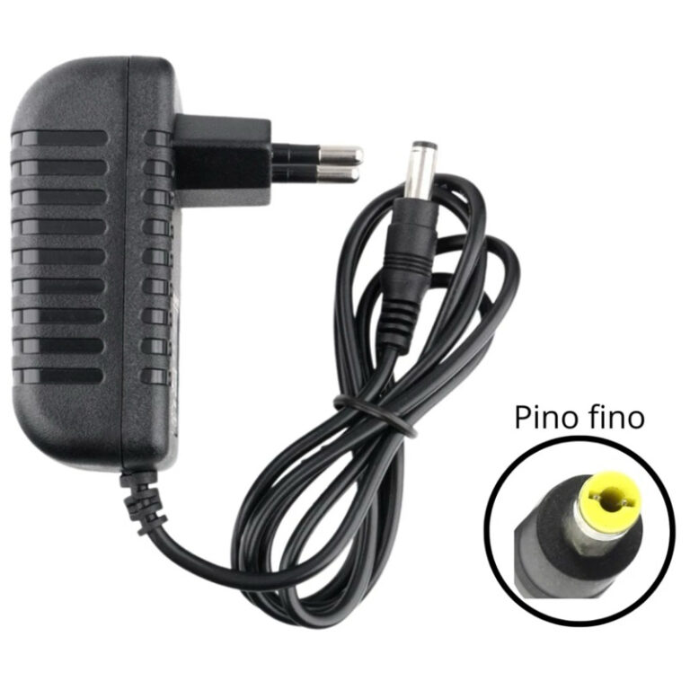 Fonte Carregador Caixa Som  9V/ 3A  Pino Fino Amar