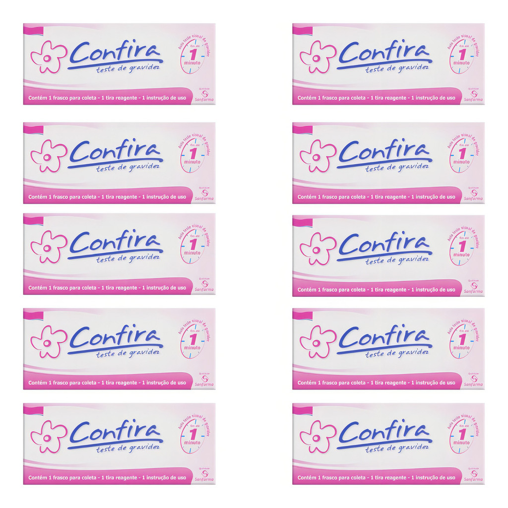 10 Un Teste De Gravidez Confira Tira Resultado 1 Minuto Embalagem Discreta