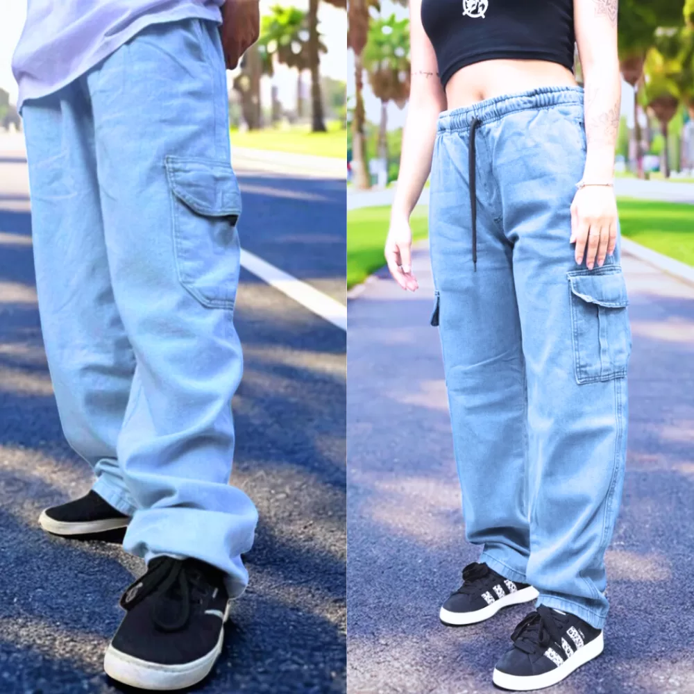 Calça cargo sem punho Cargo balão