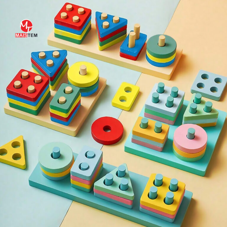 Encaixe Divertido 17 Pçs MDF Brinquedo Educativo 