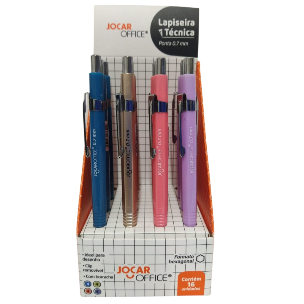 Lapiseira Técnica Hexagonal 0.7 – Unidade –  Jocar Office