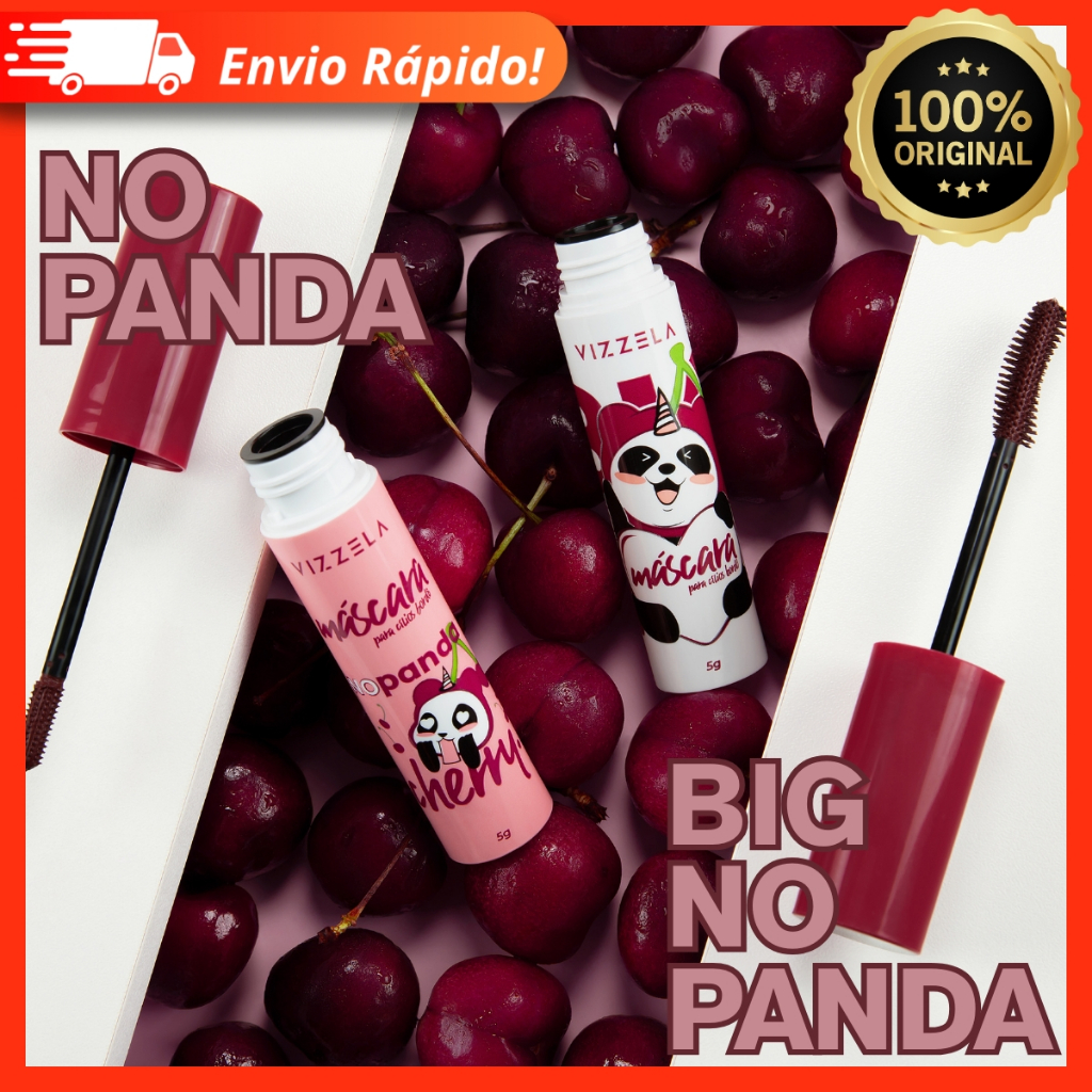 Máscara Para Cílios Big No Panda e No Panda Cherry Bordô Vizzela – Lançamento 100% Original
