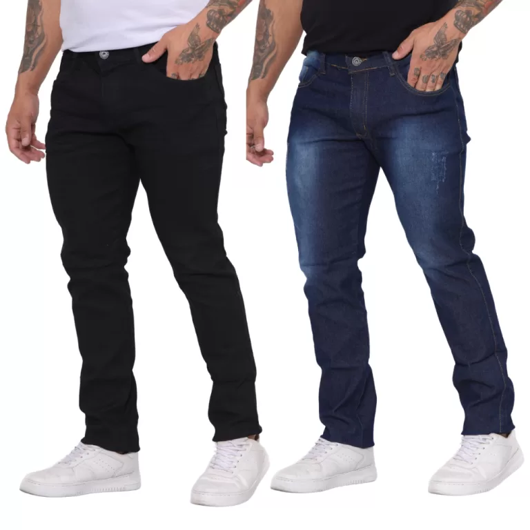 Kit 2 Calças Jeans Plus Size e Normal Masculina C
