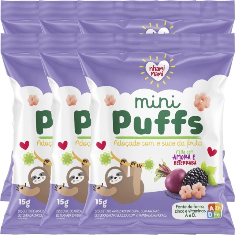 MINI PUFFS AMORA E BETERRABA 6x15g – NHAMI M