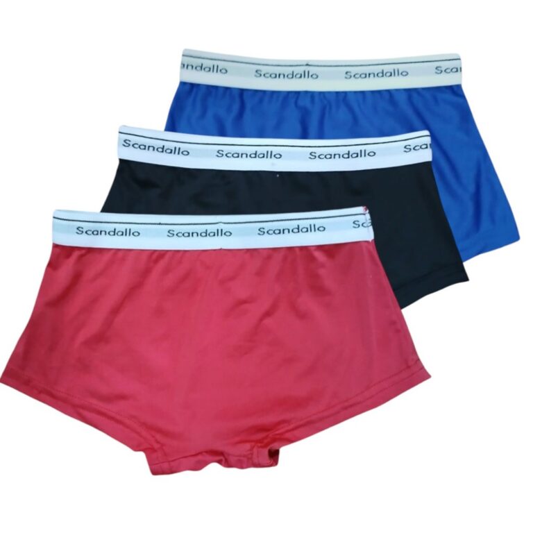 Kit 5 Calcinha Boxer Infantil Lisa Moda Íntima Ju