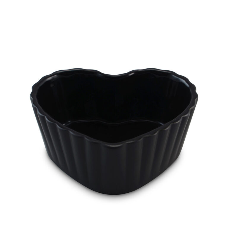 Ramequin Coracao 11Cm 170Ml – Grafite/Preto