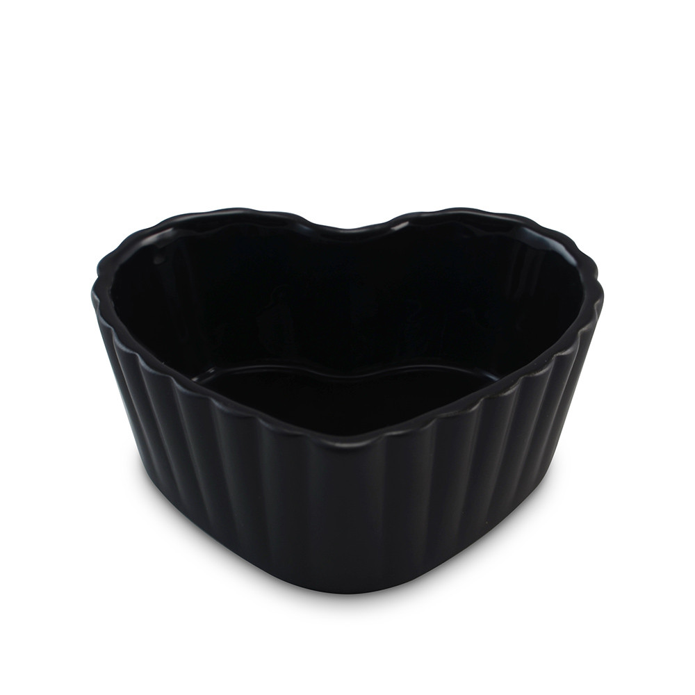 Ramequin Coracao 11Cm 170Ml – Grafite/Preto