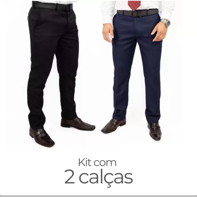 KIT 2 CALÇAS SOCIAL OXFORD MELHOR PREÇO ENVIO IM