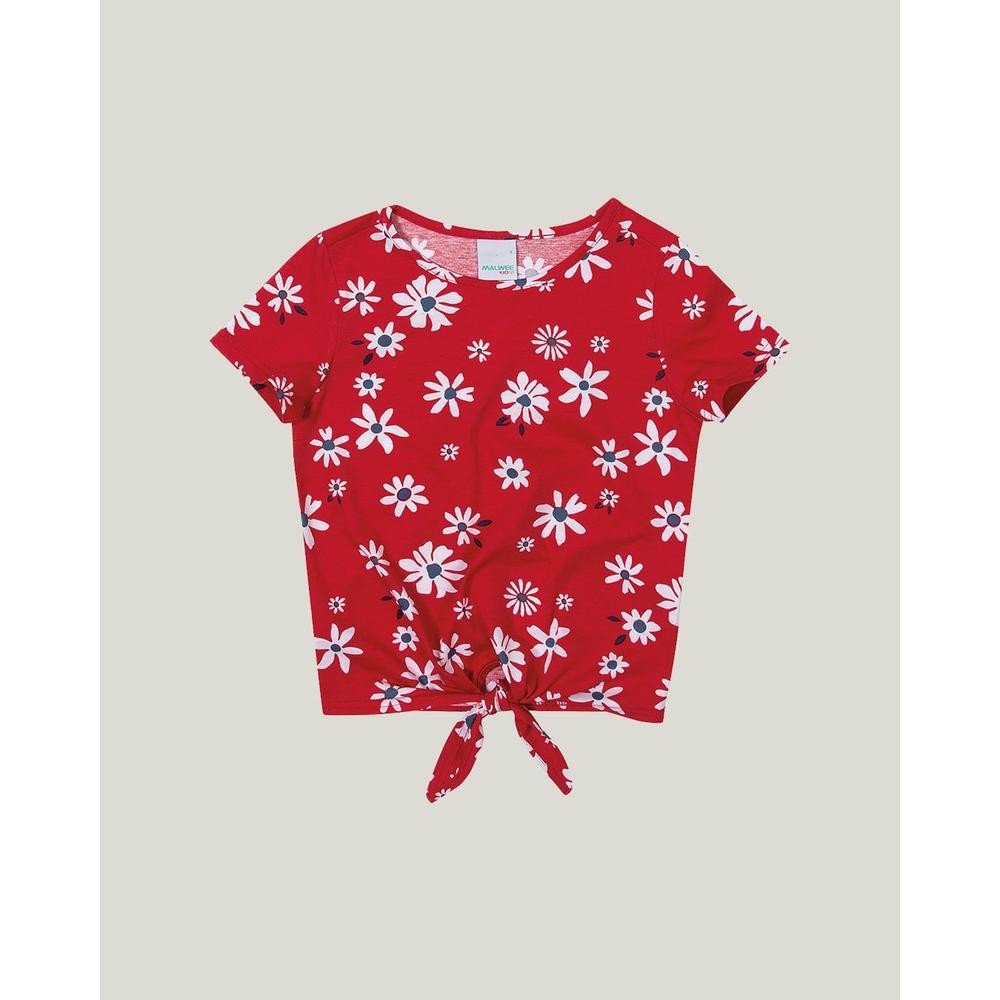 Blusa Floral Em Malha Menina Malwee Kids