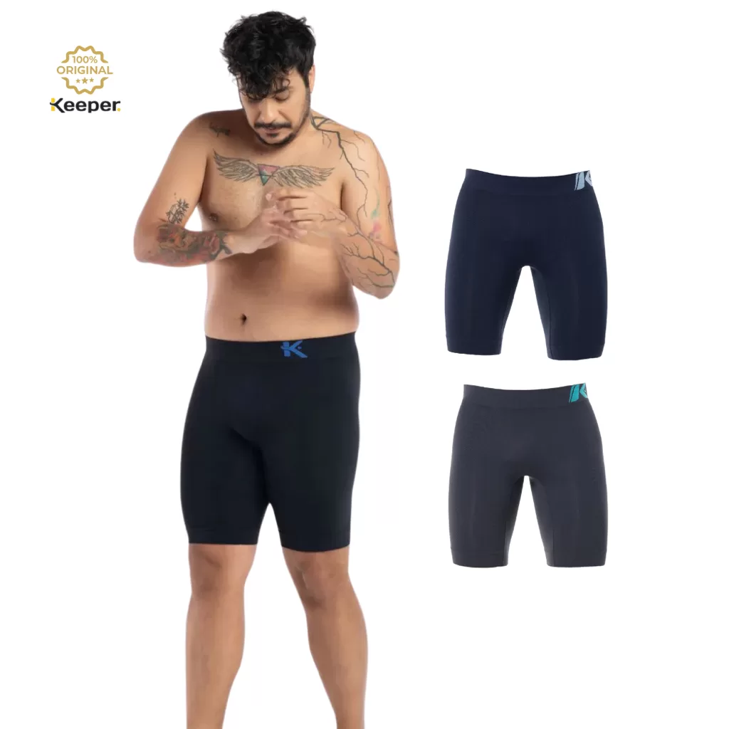 Kit 3 Bermudas Térmicas Plus Size Anti-Assadura Corrida Sem Costura Keeper