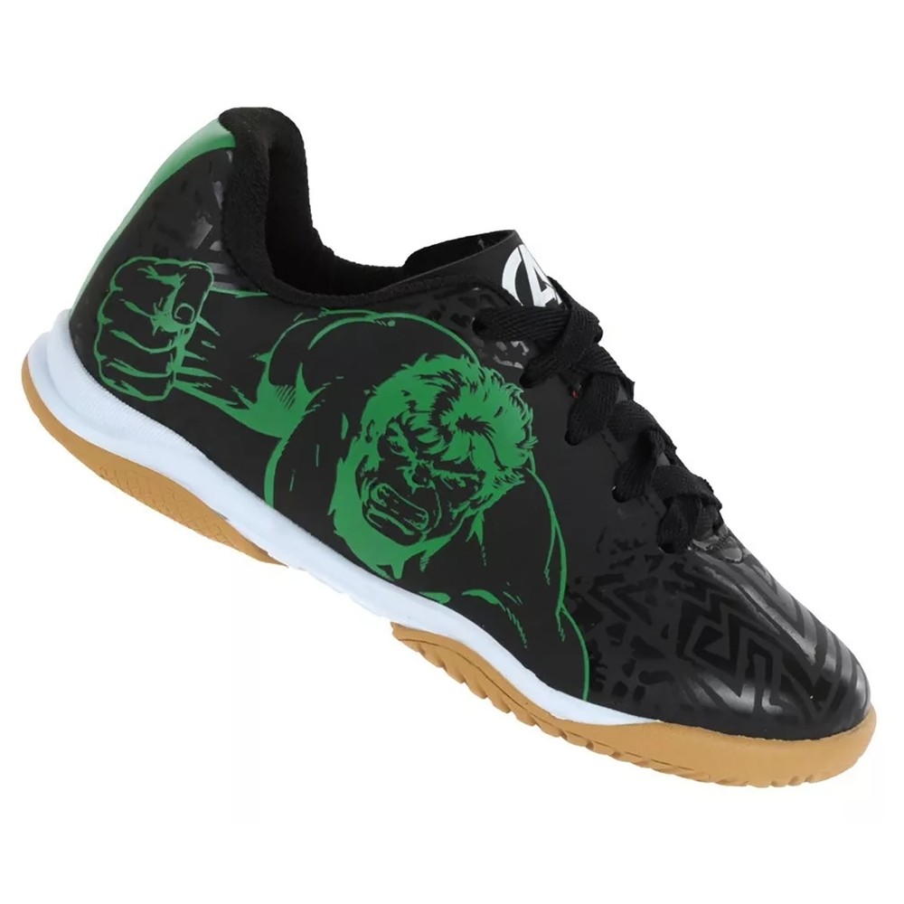 Chuteira Infantil Futsal Dray Marvel Hulk – Preto