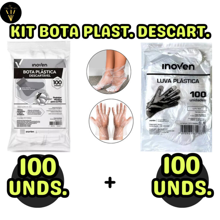 Kit 100 Luvinhas + 100 Botinhas Descartáveis