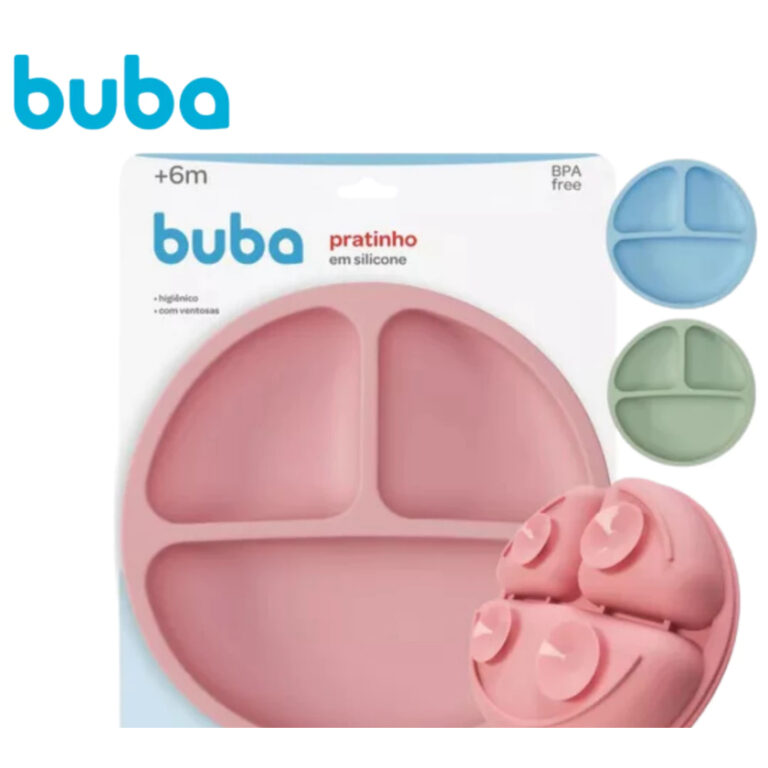Pratinho Infantil Silicone Macio Com Ventosa e Div