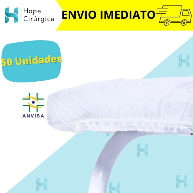 KIT 50 Lençóis Descartável TNT Branco Maca 2,00