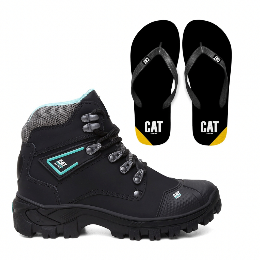 BOTA UNISSEX CANO MÉDIO CONFORTO E SEGURANÇA COM C.A 47751 + CHINELO BASIC